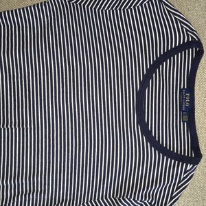 Polo by Ralph Lauren Blue and White Striped Tee